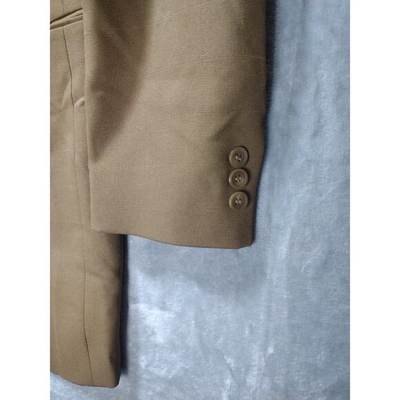 Mens Custom Tailor 3 Piece Suit Brown Tan Size 42 Academia Old Money Classic - Picture 3 of 16